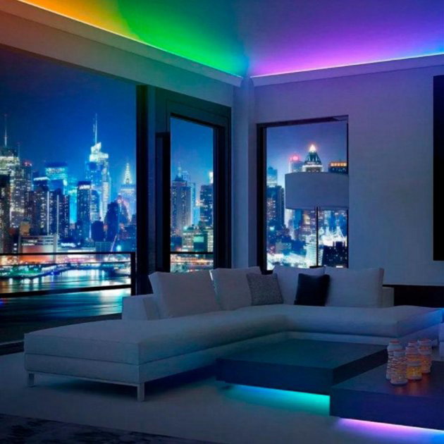 Світлодіодна стрічка SMD 5050 RGB LED 5 м IP65 з Bluetooth-контролем 220 В - Зображення 2