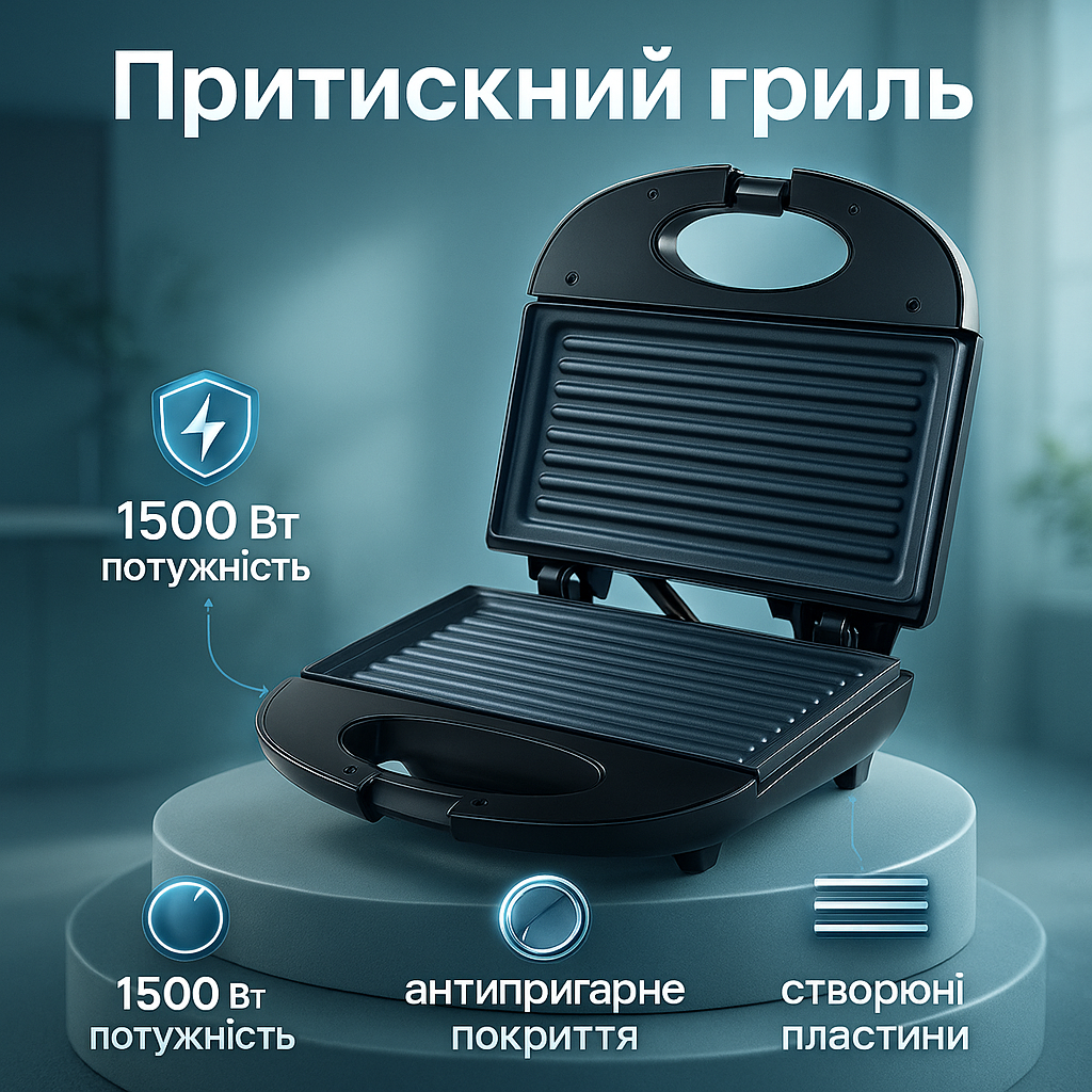 Гриль сендвичница бутербродница DOMOTEC MS-7709, бутербродница бытовая, домашний гриль для шаурмы - Зображення 21