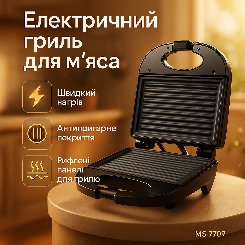 Гриль сендвичница бутербродница DOMOTEC MS-7709, бутербродница бытовая, домашний гриль для шаурмы - Зображення 25