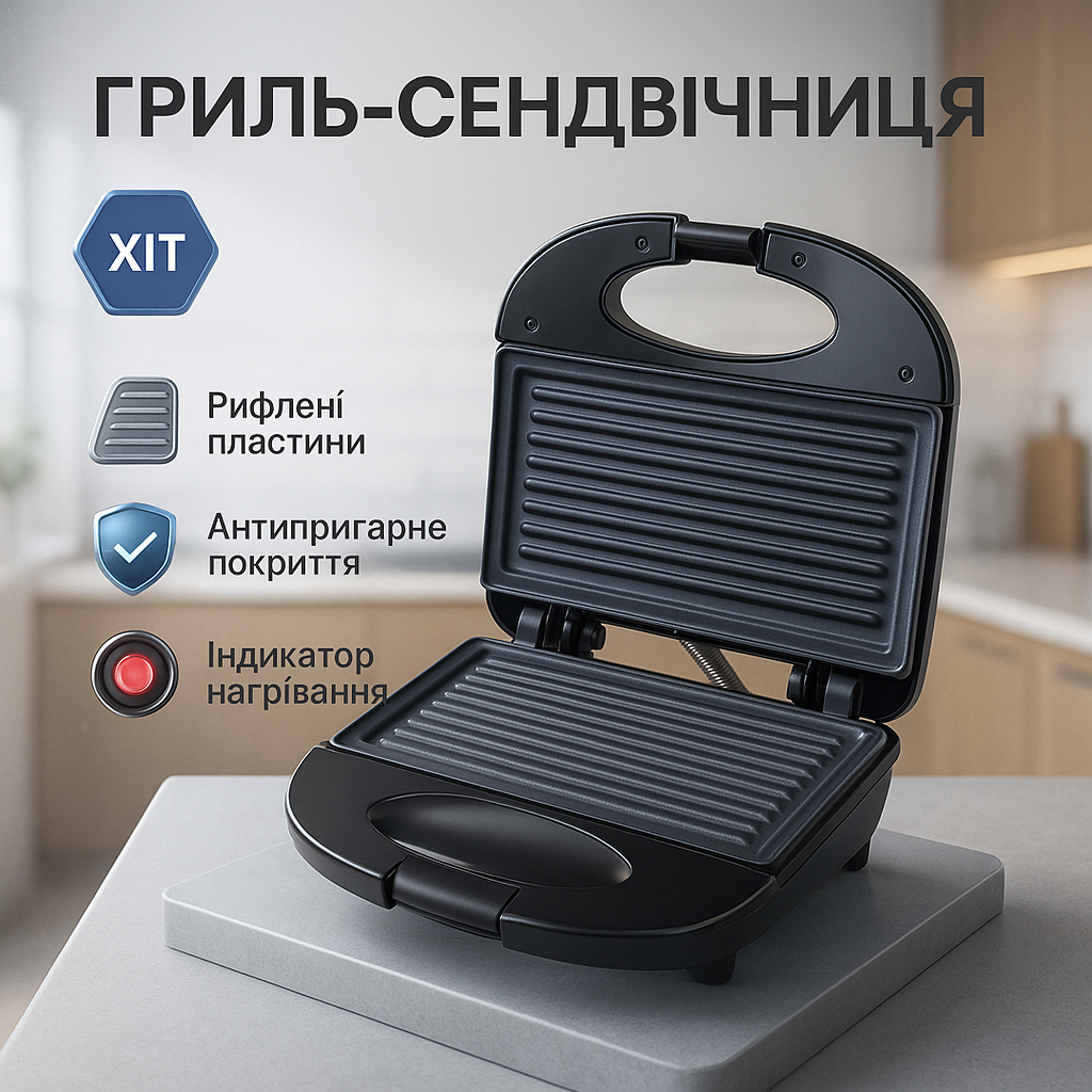 Гриль сендвичница бутербродница DOMOTEC MS-7709, бутербродница бытовая, домашний гриль для шаурмы - Зображення 33