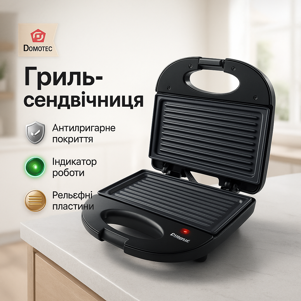 Гриль сендвичница бутербродница DOMOTEC MS-7709, бутербродница бытовая, домашний гриль для шаурмы - Зображення 41