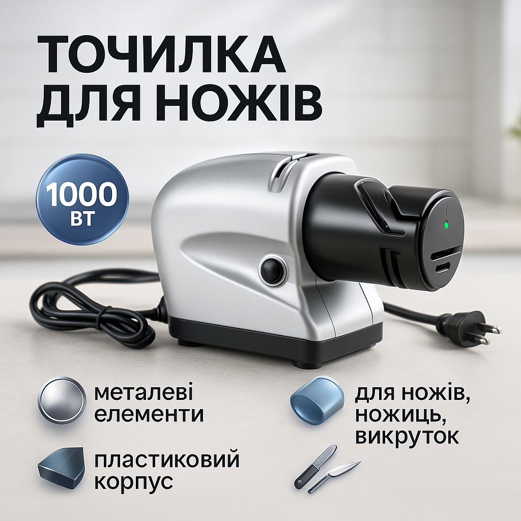 Электрическая точилка для ножей и ножниц ELECTRIC SHARPENER 220В, Электронная точилка для заточки ножей - Зображення 26