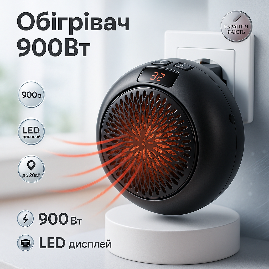 Обогреватель Wonder Heater 900 Вт, тепловентилятор для дома, обогреватель дуйчик, тепловентилятор дуйка - Зображення 33