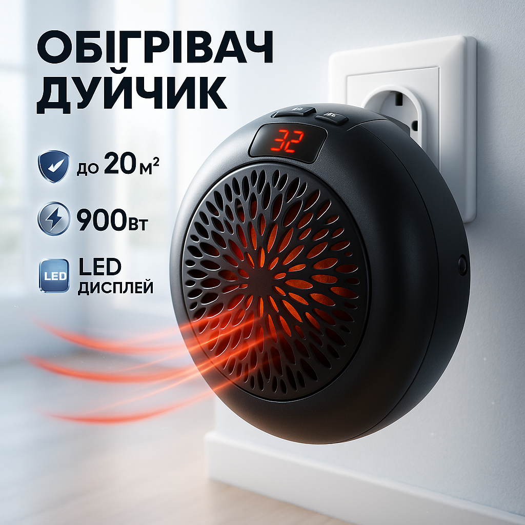 Обогреватель Wonder Heater 900 Вт, тепловентилятор для дома, обогреватель дуйчик, тепловентилятор дуйка - Зображення 34