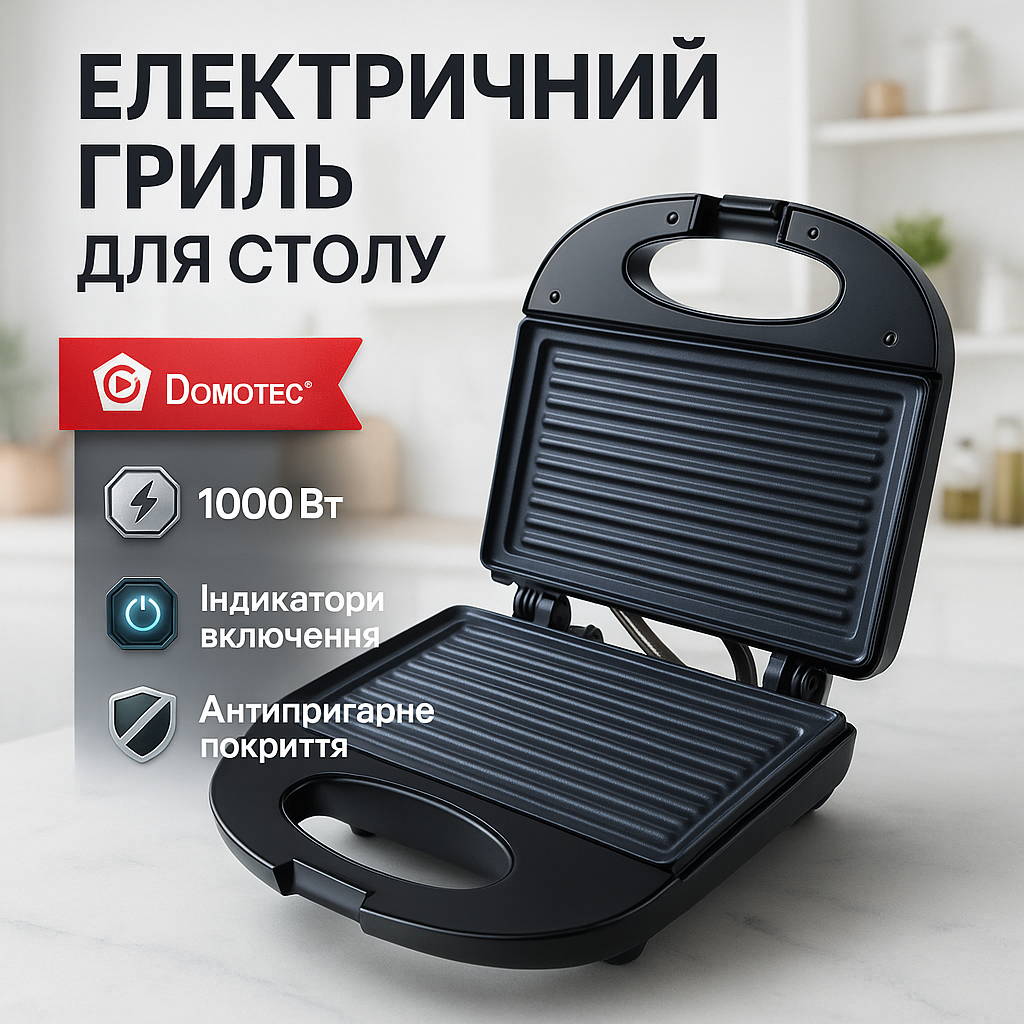 Гриль сендвичница бутербродница DOMOTEC MS-7709, бутербродница бытовая, домашний гриль для шаурмы - Зображення 46