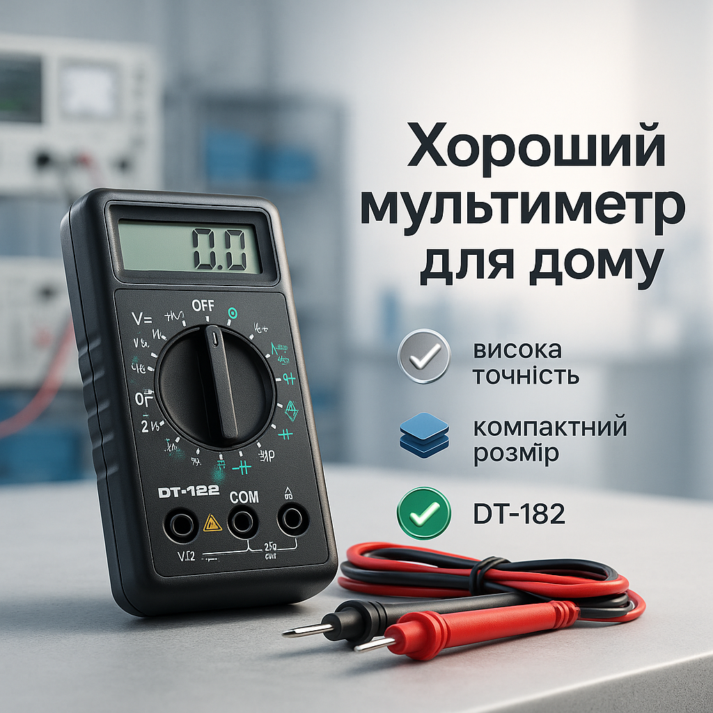 Мультиметр DT-182 (100), мультиметр тестер вольтметр, мультиметр для автомобиля, тестер для электрика - Зображення 18