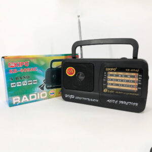 Радіоприймач Kipo KB-409AC з USB живленням, FM радіо з батарейкою R20 або 220V