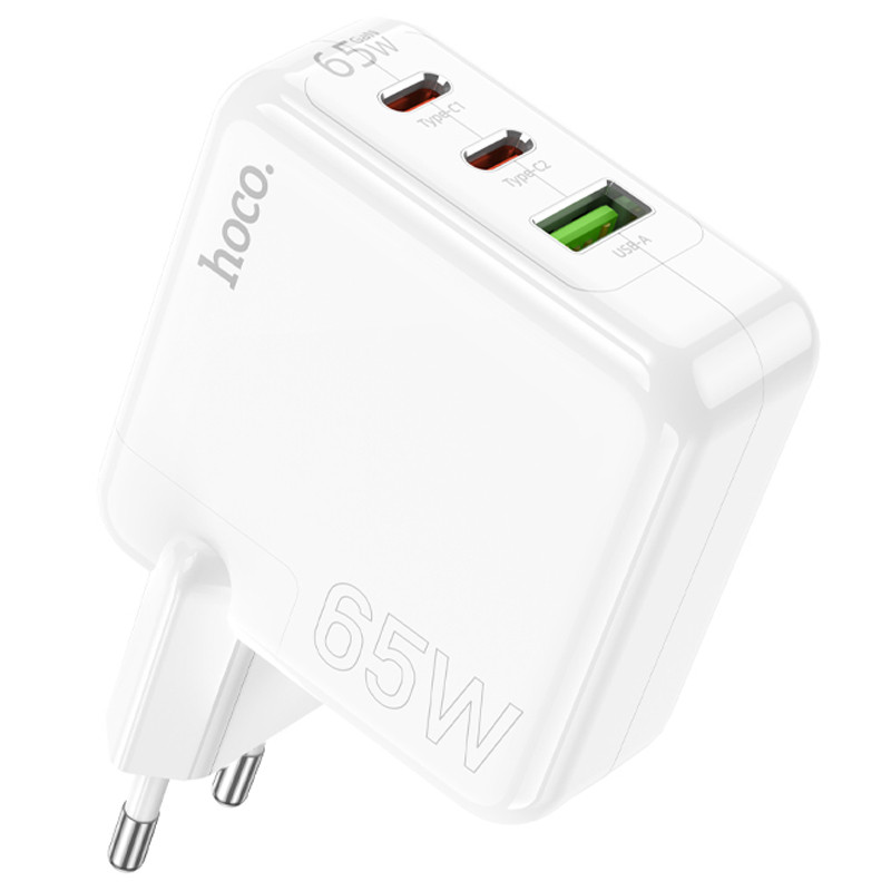 Мережевий зарядний пристрій Hoco C115A Header PD65W+QC3.0 (1USB-A/2C)