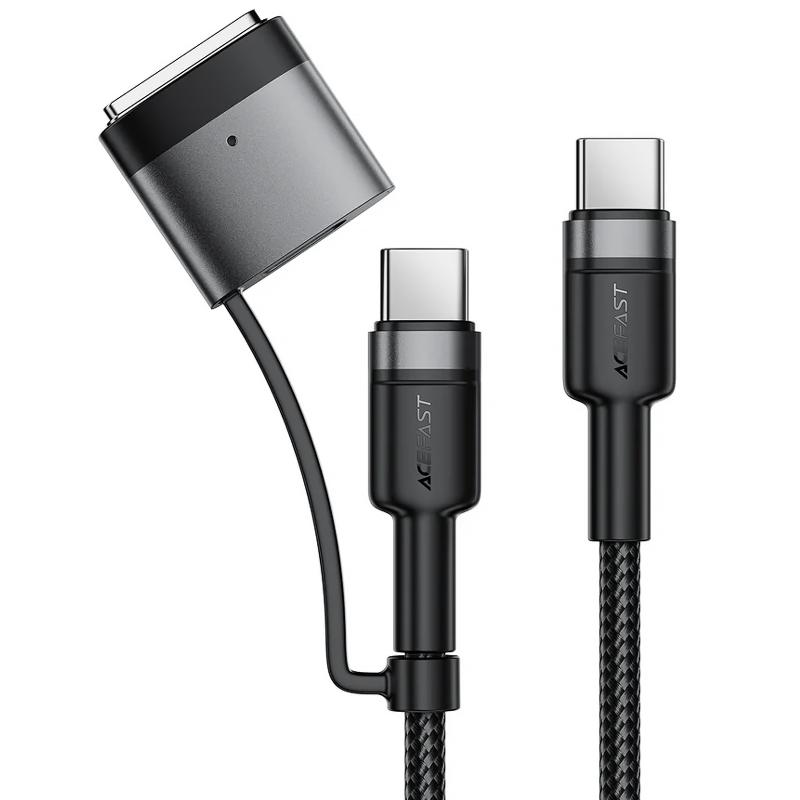 Дата кабель Acefast C22-05 2in1 Type-C to Type-C 240W/MAG3 140W (1.2m) - Зображення 2