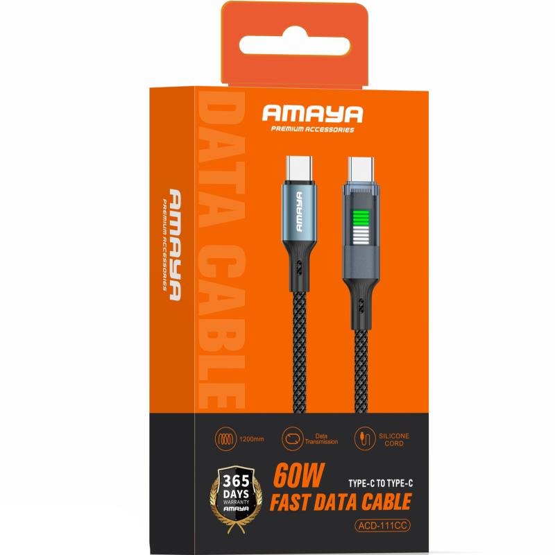 Дата кабель Amaya 111CC Type-C to Type-C 60W (1.2m) - Зображення 2