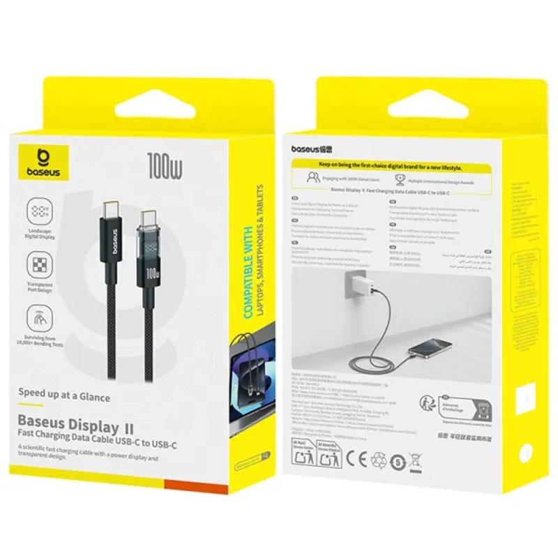 Дата кабель Baseus Display 2 Type-C to Type-C 100W (1m) (P10382702) - Зображення 5