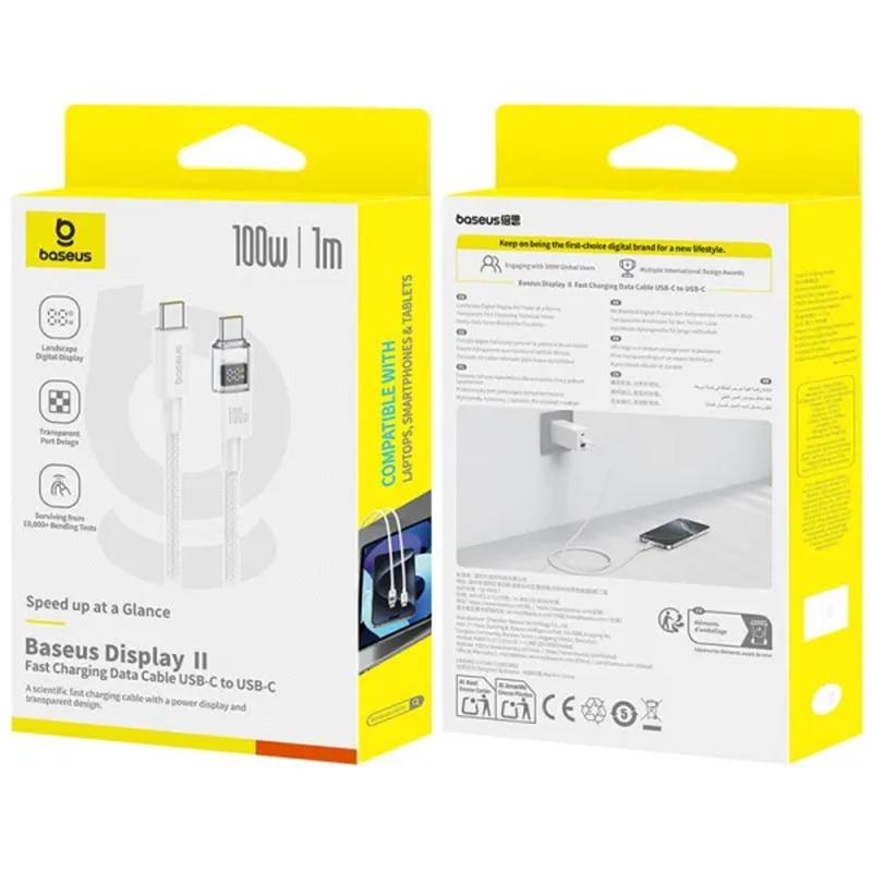 Дата кабель Baseus Display 2 Type-C to Type-C 100W (1m) (P10382702) - Зображення 4