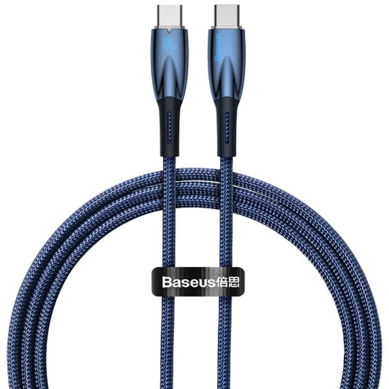 Дата кабель Baseus Glimmer Series Fast Charging Type-C to Type-C 100W 1m (CADH00070)
