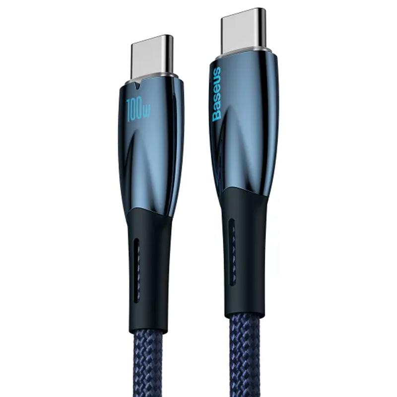 Дата кабель Baseus Glimmer Series Fast Charging Type-C to Type-C 100W 1m (CADH00070) - Зображення 3