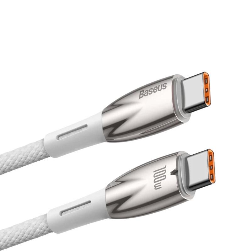Дата кабель Baseus Glimmer Series Fast Charging Type-C to Type-C 100W 1m (CADH00070) - Зображення 3
