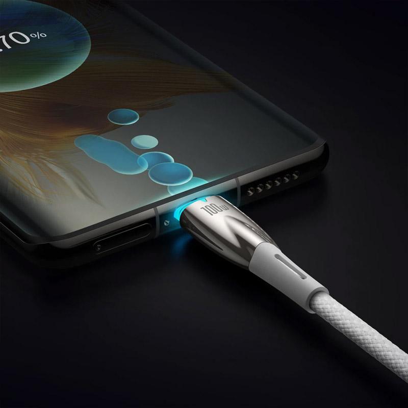 Дата кабель Baseus Glimmer Series Fast Charging Type-C to Type-C 100W 1m (CADH00070) - Зображення 4