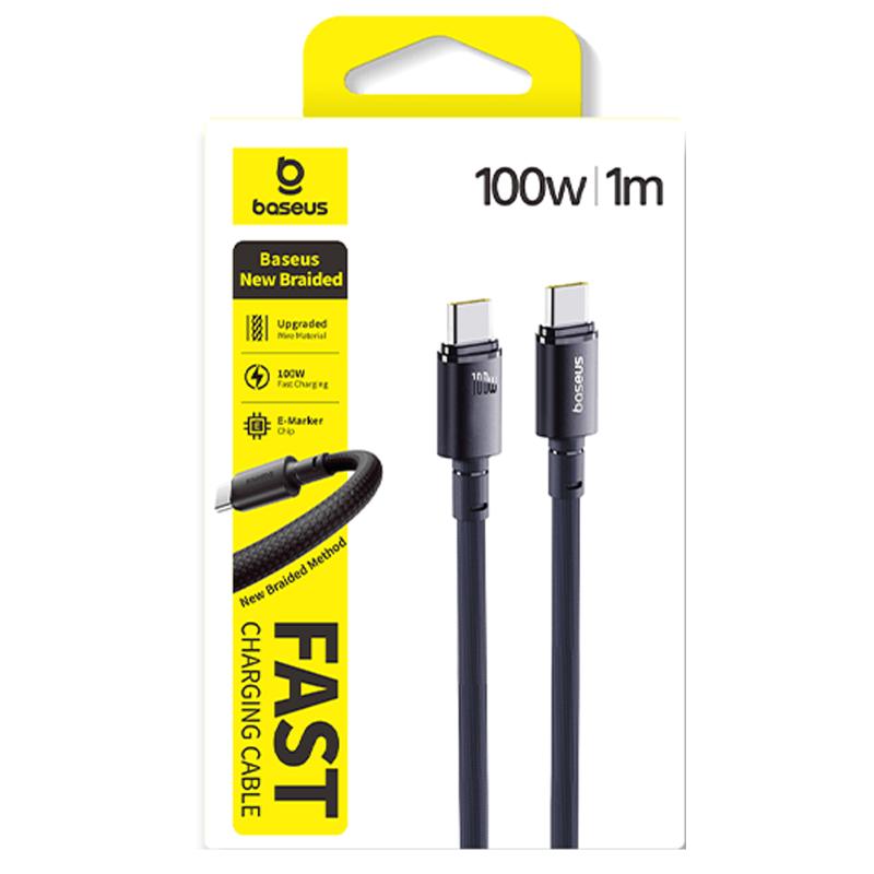 Дата кабель Baseus New Braided Type-C to Type-C 100W (1m) (E0426) - Зображення 2