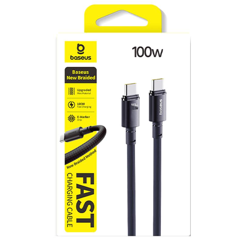 Дата кабель Baseus New Braided Type-C to Type-C 100W (2m) (E0426V) - Зображення 2
