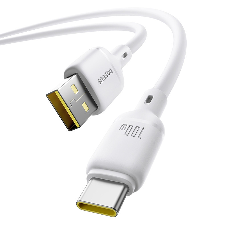 Дата кабель Baseus Silky Series OS Fast Charging USB to Type-C 100W (1m) (P10377703) - Зображення 2
