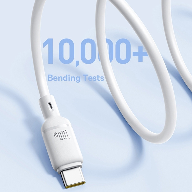 Дата кабель Baseus Silky Series OS Fast Charging USB to Type-C 100W (1m) (P10377703) - Зображення 4