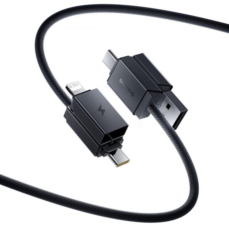 Дата кабель Baseus Versatile Two-for-Two USB/Type-C to Type-C/Lightning 60W (0.6m) (P10383000) - Зображення 2