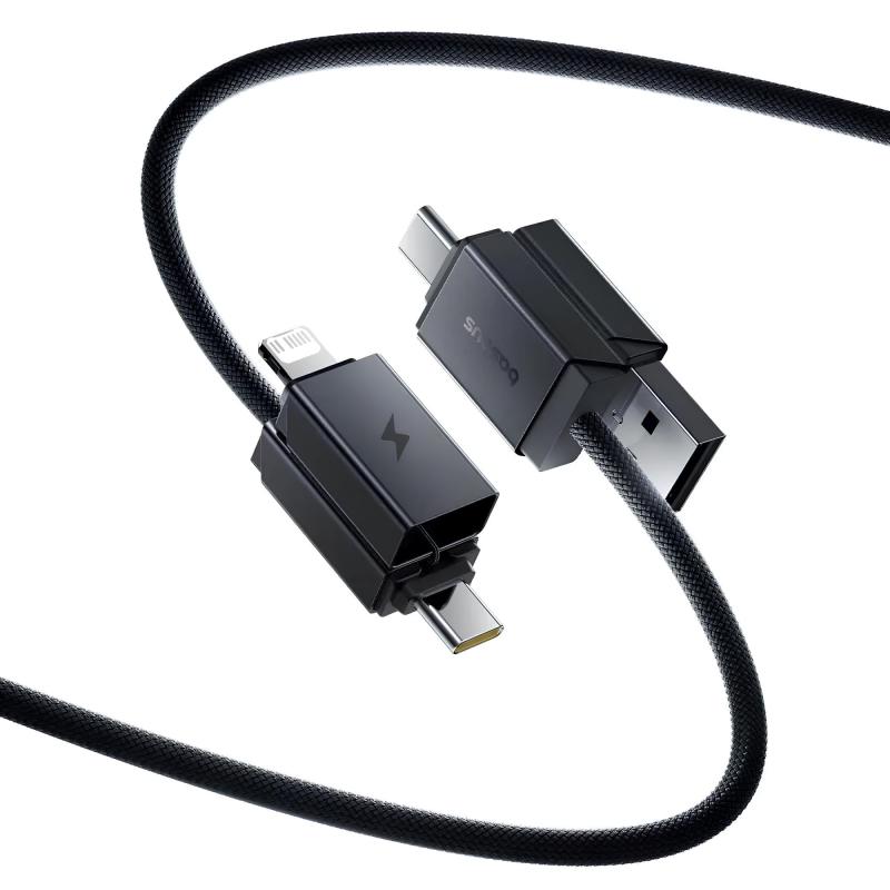 Дата кабель Baseus Versatile Two-for-Two USB/Type-C to Type-C/Lightning 60W (2m) (P10383000) - Зображення 2