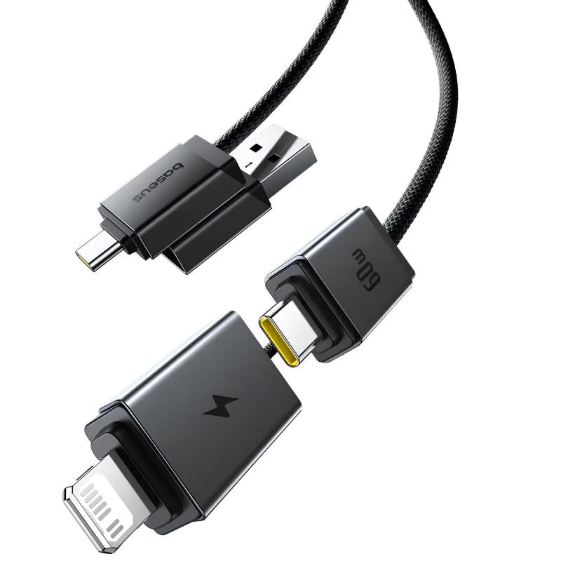 Дата кабель Baseus Versatile Two-for-Two USB/Type-C to Type-C/Lightning 60W (2m) (P10383000) - Зображення 4
