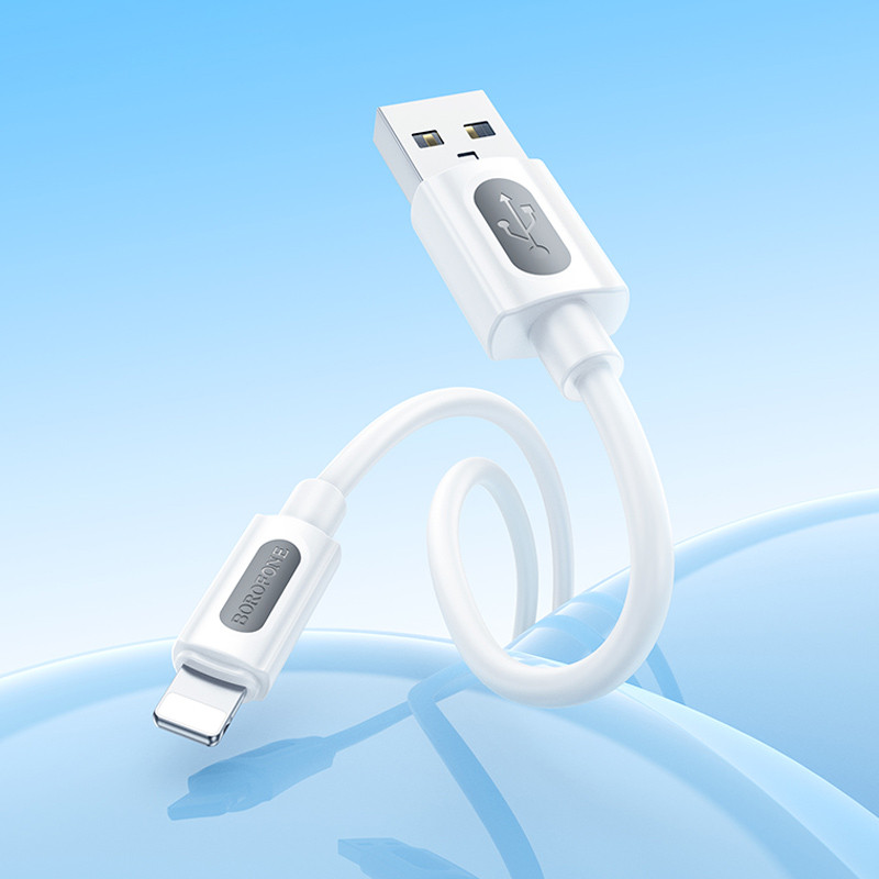 Дата кабель Borofone BX114 Structure USB to Lightning 2.4A (1m) - Зображення 4