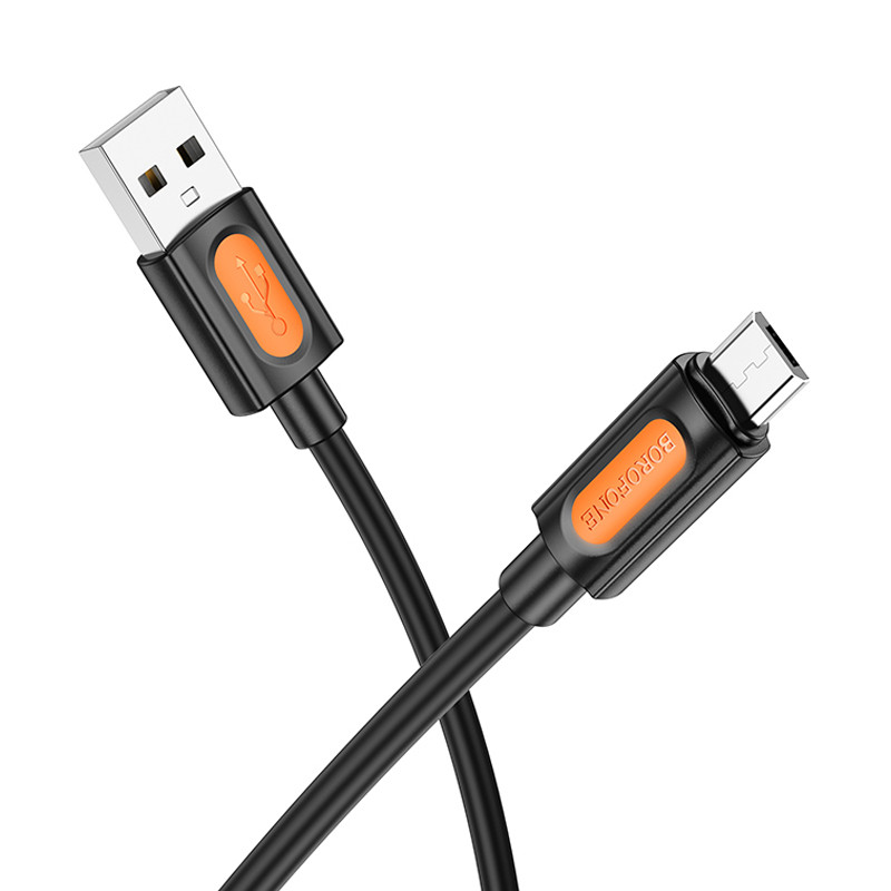 Дата кабель Borofone BX114 Structure USB to MicroUSB 2.4A (1m) - Зображення 2
