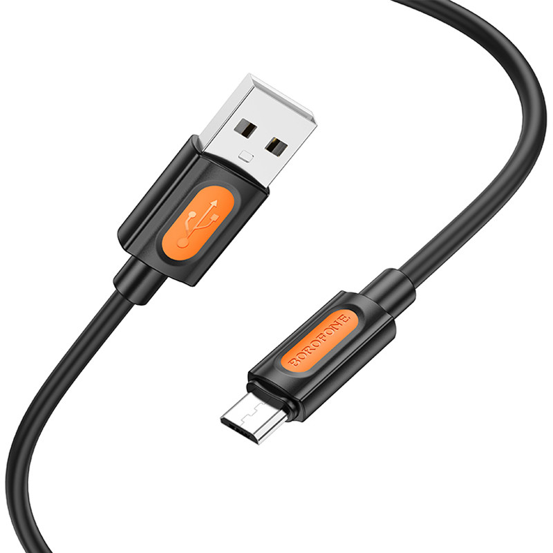 Дата кабель Borofone BX114 Structure USB to MicroUSB 2.4A (1m) - Зображення 3