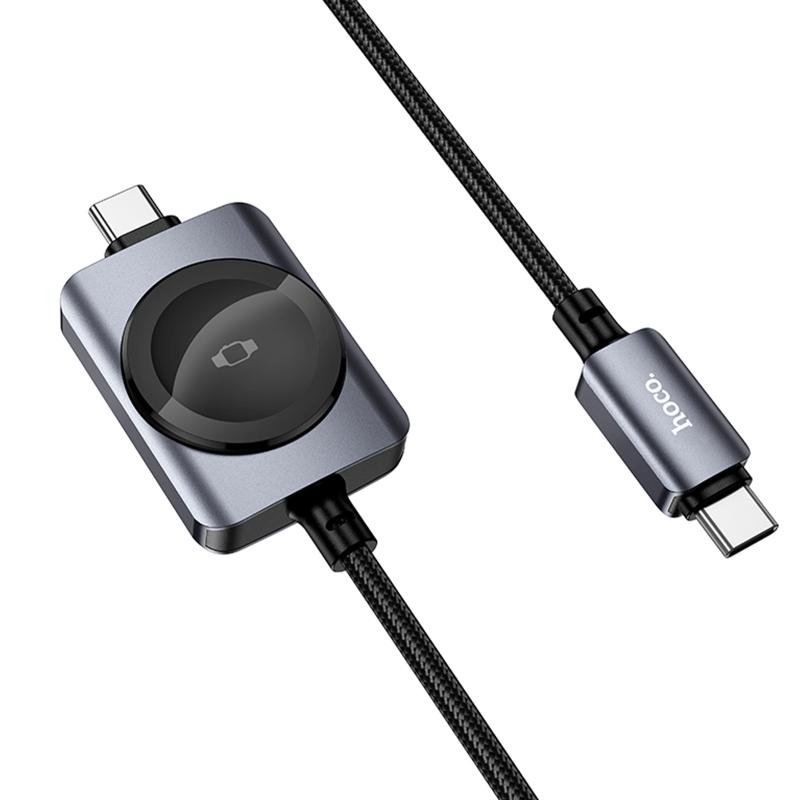 Дата кабель Hoco CW66 2in1 Type-C to iWatch/Type-C PD100W (1.2m) - Зображення 2