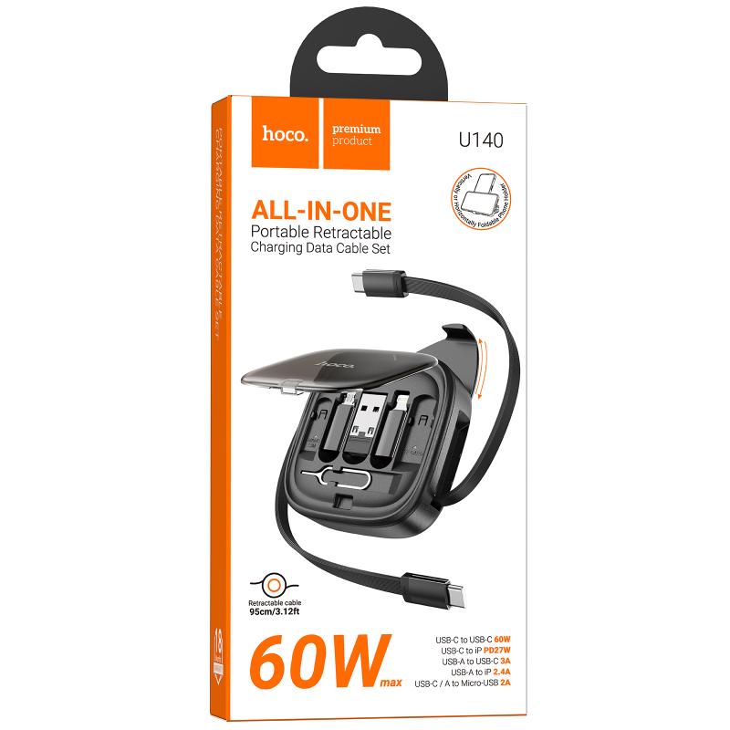 Дата кабель Hoco U140 with cable set 5in1 60W (0.95m) - Зображення 3
