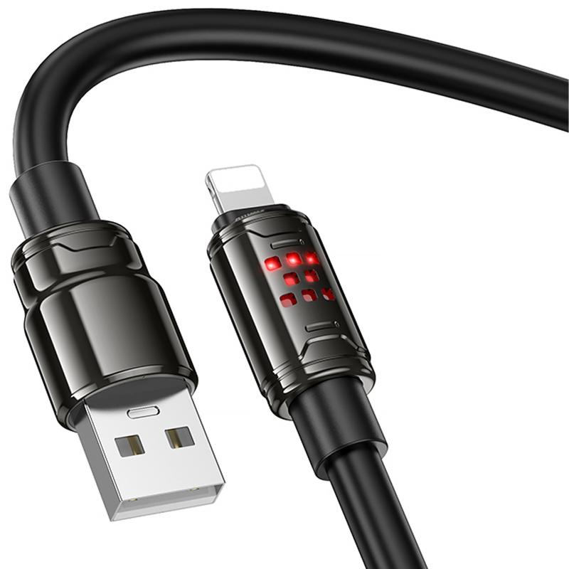 Дата кабель Hoco U143 Joy USB to Lightning 2.4A (1.2m) - Зображення 3