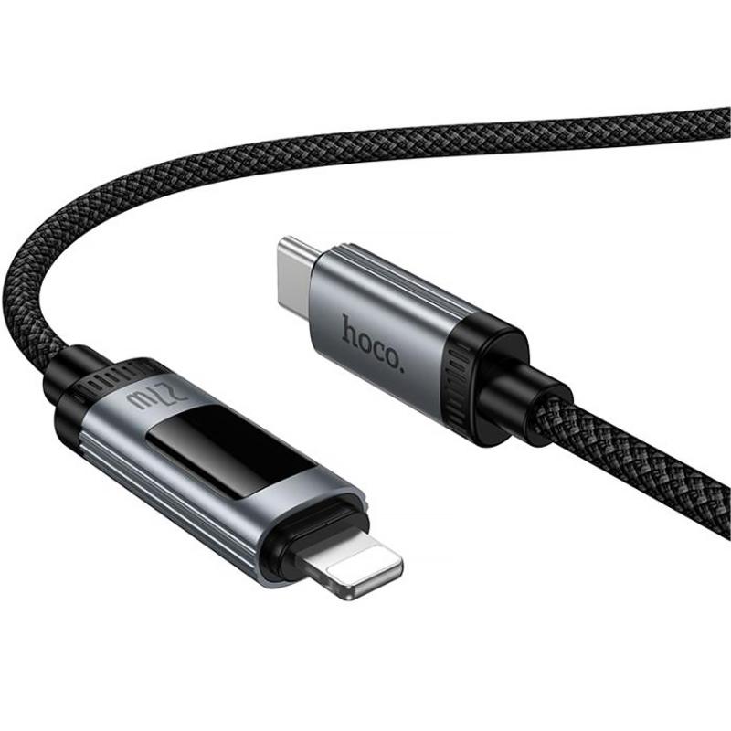 Дата кабель Hoco U148 Lord with display Type-C to Lightning 27W (1.2m) - Зображення 2