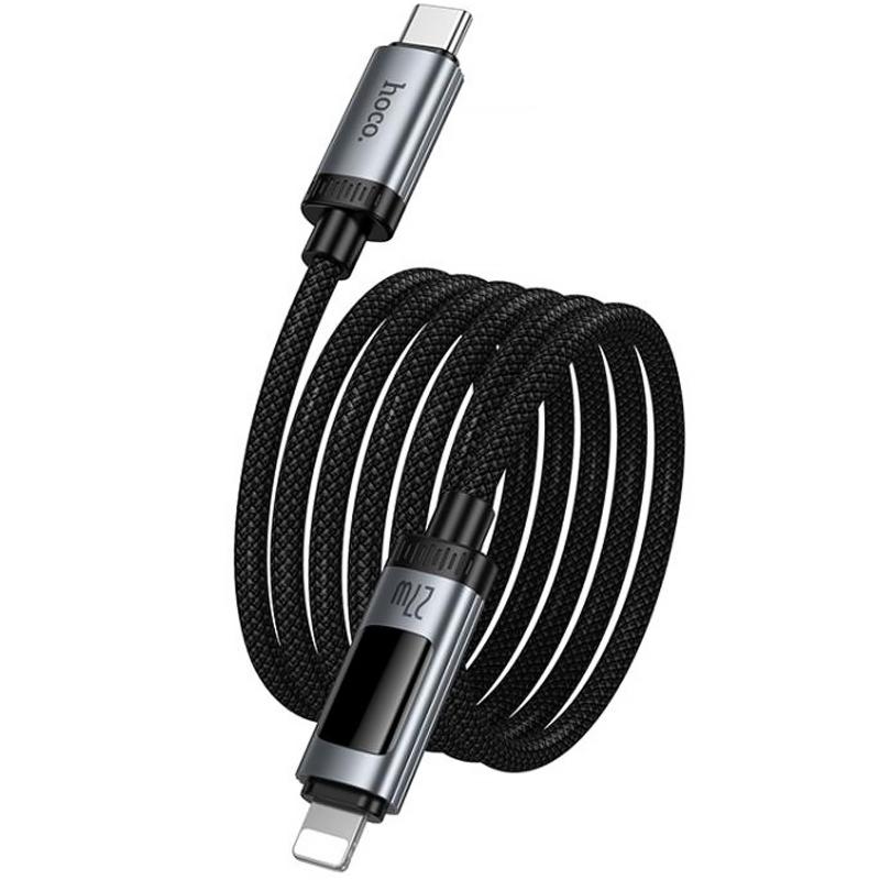 Дата кабель Hoco U148 Lord with display Type-C to Lightning 27W (1.2m) - Зображення 3