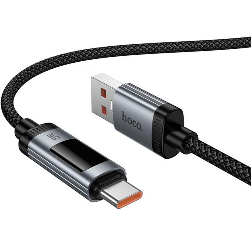 Дата кабель Hoco U148 Lord with display USB to Type-C 100W (1.2m) - Зображення 2