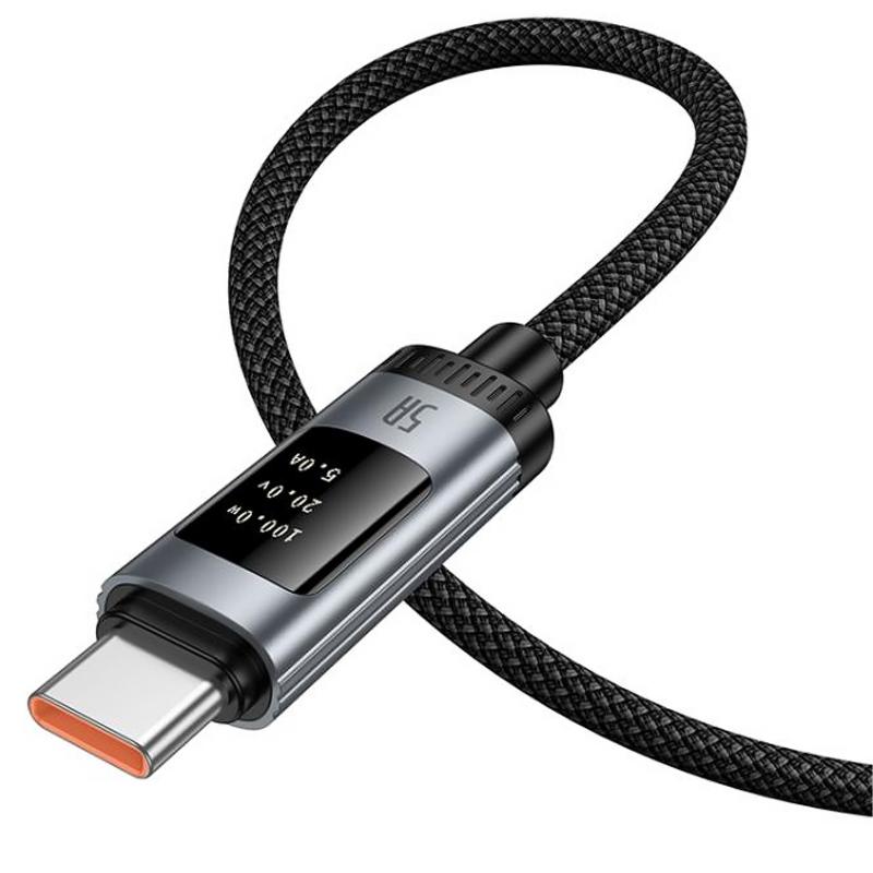 Дата кабель Hoco U148 Lord with display USB to Type-C 100W (1.2m) - Зображення 4