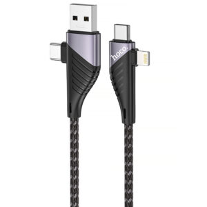 Дата кабель Hoco U95 Freeway 4in1 USB/Type-C to Type-C/Lightning 60W (1.2m)