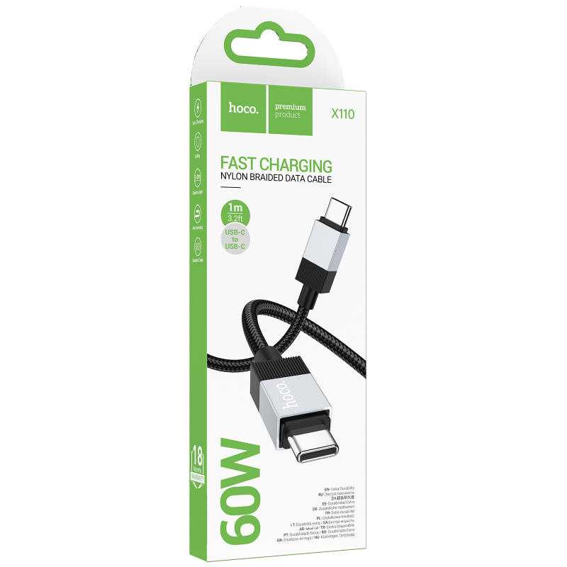 Дата кабель Hoco X110 Honorific USB to Type-C 3A (1m) - Зображення 2