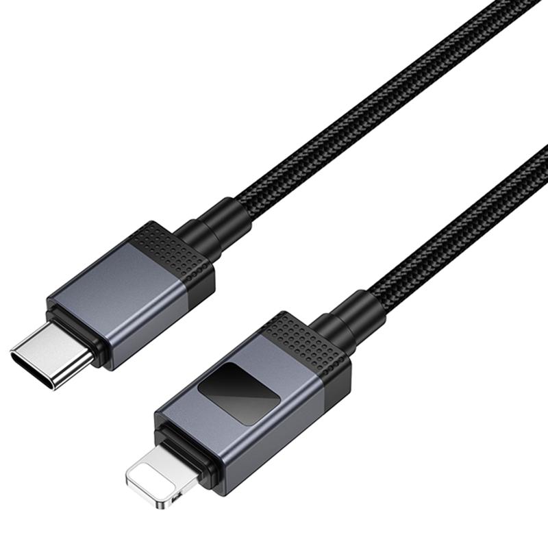 Дата кабель Hoco X118 Generous with display Type-C to Lightning 27W (1m) - Зображення 4