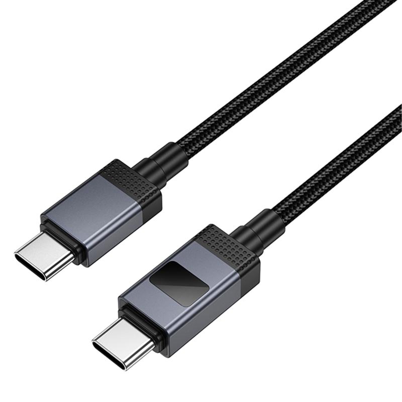 Дата кабель Hoco X118 Generous with display Type-C to Type-C 60W (1m) - Зображення 6