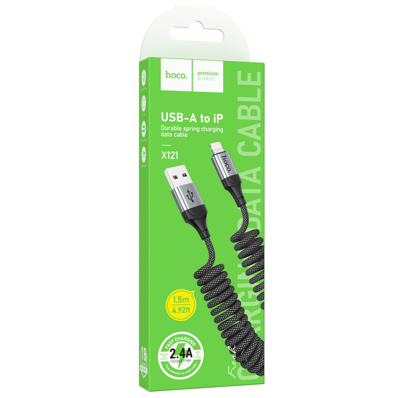 Дата кабель Hoco X121 Nuevo USB to Lightning 2.4A (1.5m) - Зображення 2