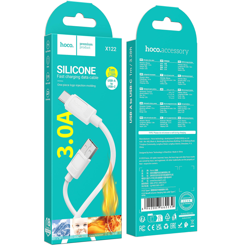Дата кабель Hoco X122 Benefit USB to Type-C 3A (1m) - Зображення 3