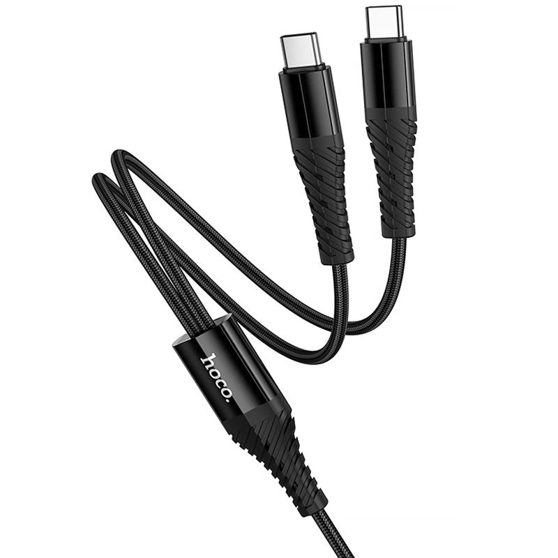 Дата кабель Hoco X123 Victory 2in1 Type-C to Type-C/Type-C 3A (1m) - Зображення 4
