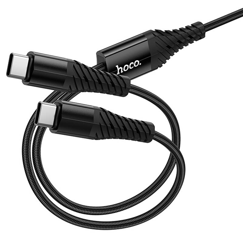 Дата кабель Hoco X123 Victory 2in1 Type-C to Type-C/Type-C 3A (1m) - Зображення 5