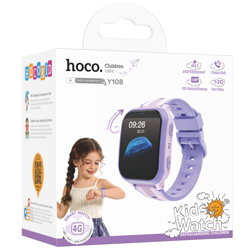 Дитячий cмарт-годинник Hoco Y108 4G with call function - Зображення 3