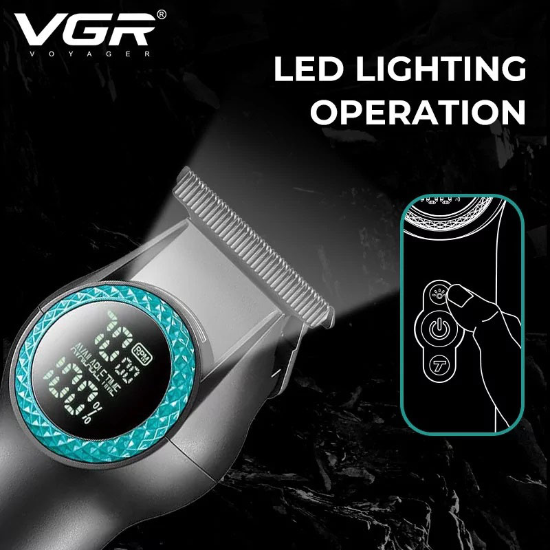 Тример VGR V-990 з 3 насадками, багатофункціональна акумуляторна машинка для стрижки - Зображення 4