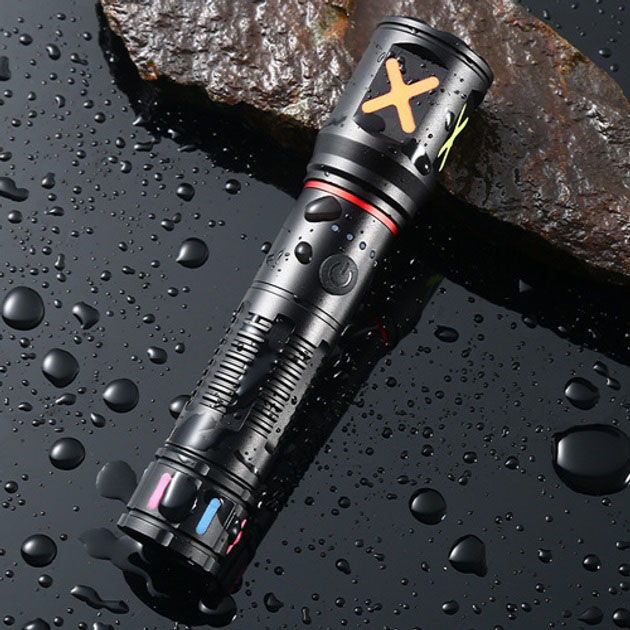 Ручний LED-ліхтар PLD-CA166-3 тактичний потужний - Зображення 3
