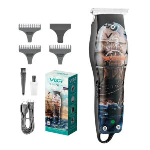 Триммер VGR V-953 для стрижки волосся та бороди з окантувальними насадками