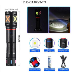 Ручний LED-ліхтар PLD-CA166-3 тактичний потужний